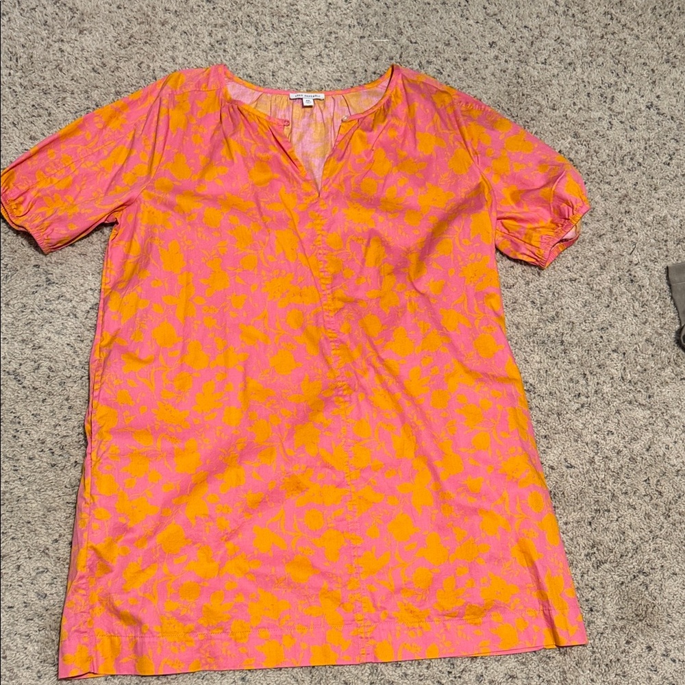 Vibrant Pink and Orange Mini Dress